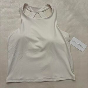 Athleta Cream Tank Top w/ Built-In Bra | Activewear | NWT | Size XL